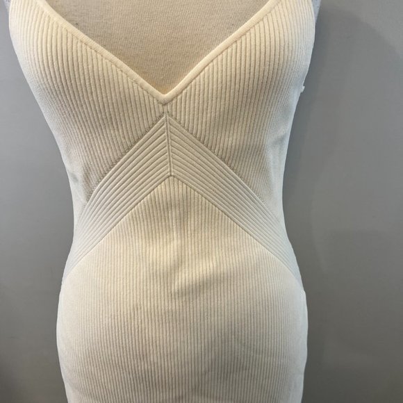 NWOT RAG & BONE Asher Ribbed Midi Dress in Ivory‎ (M) - Picture 8 of 15
